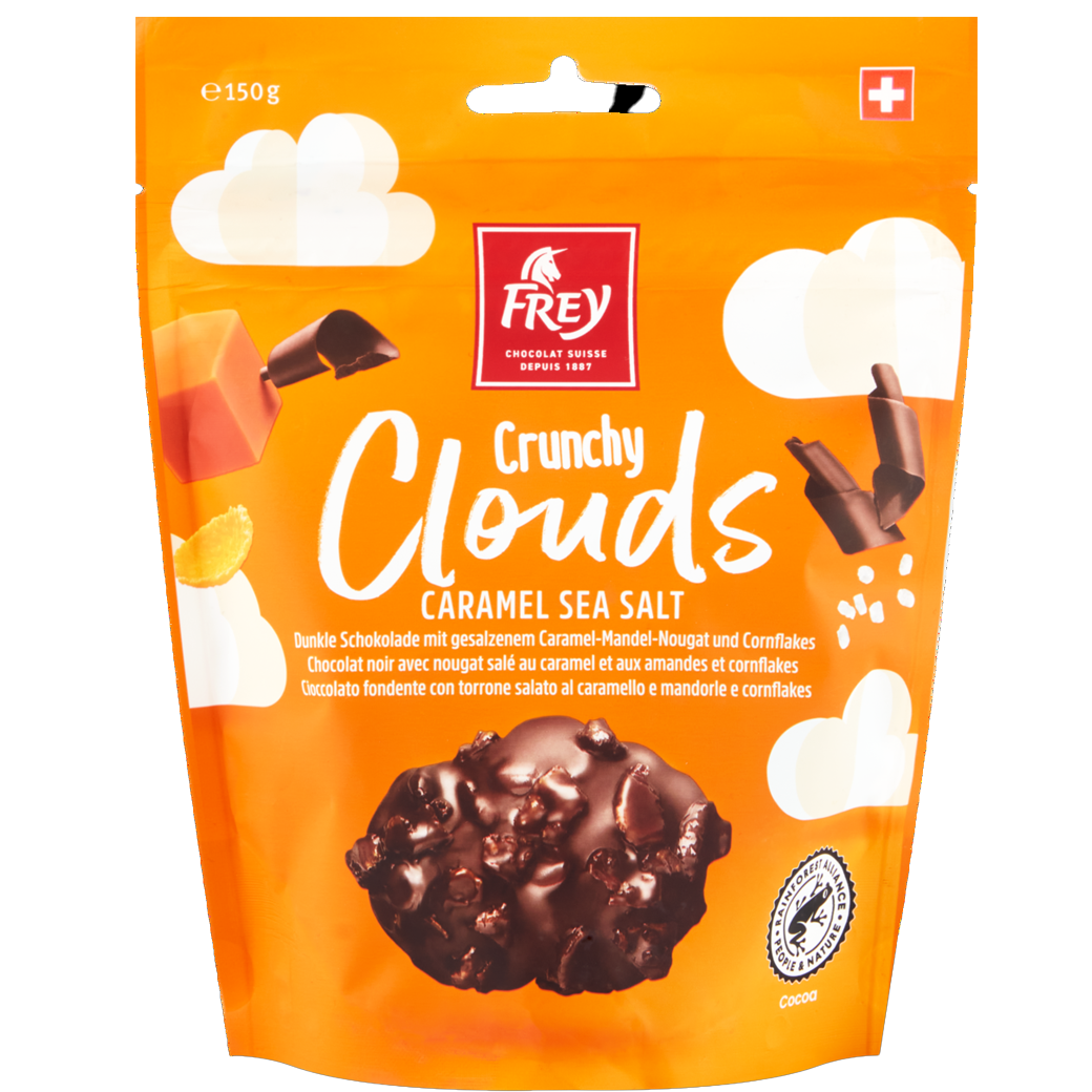 Frey Crunchy Clouds Caramel Sea Salt 150g