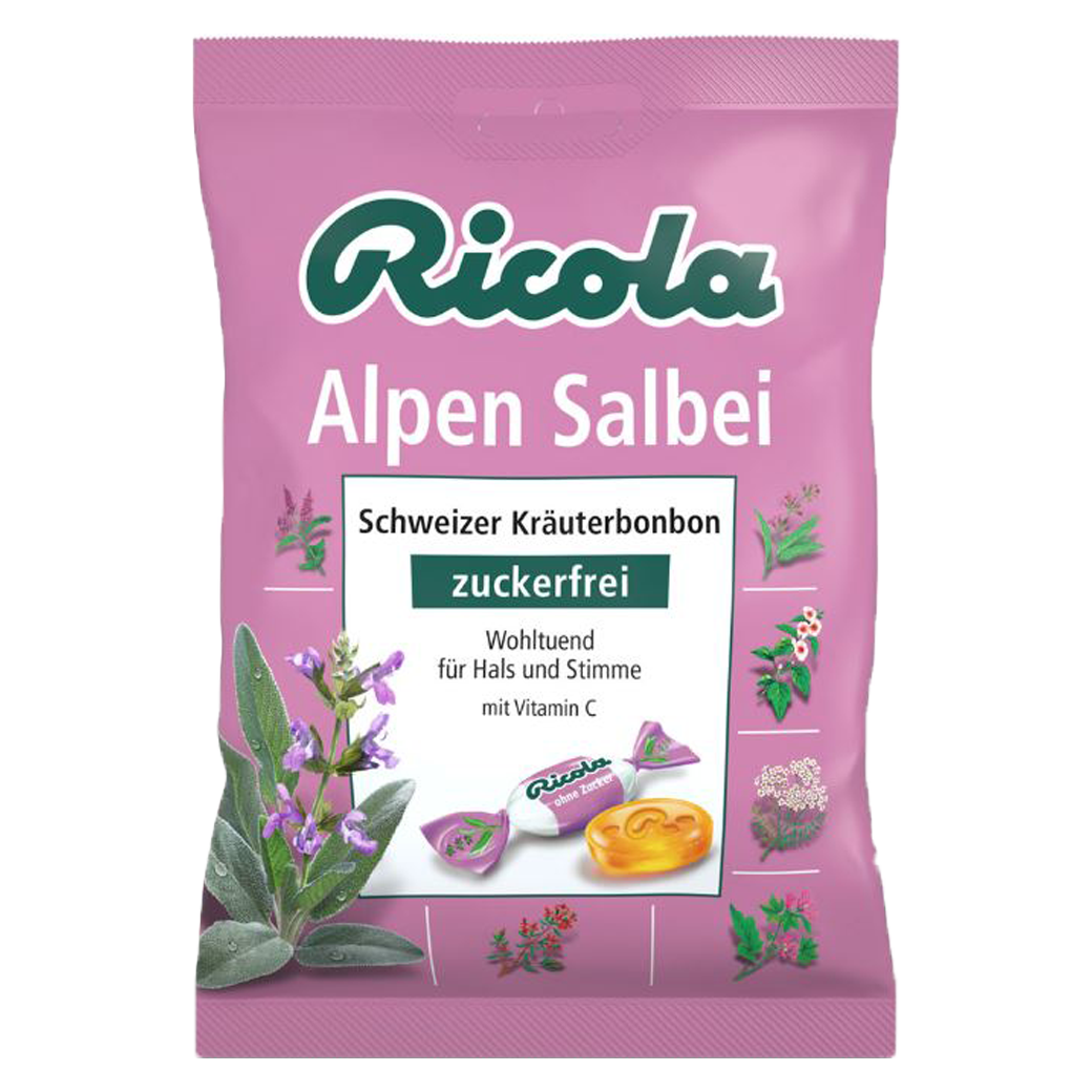 RICOLA Alpen Salbei - ohne Zucker - Beutel - 75g