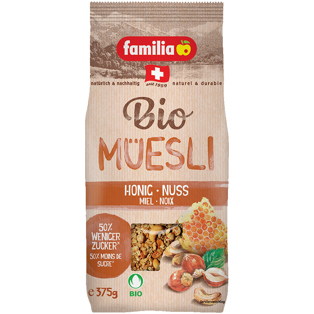 Familia Bio Müesli Honig Nuss gebacken - 375g