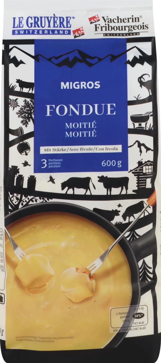 Frischfondue «Moitié-Moitié» gerieben - 600g