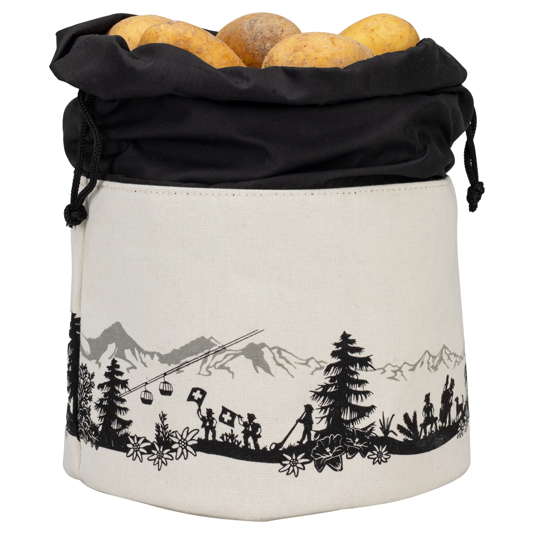 Kartoffeltasche "Alpfest", creme/schwarz