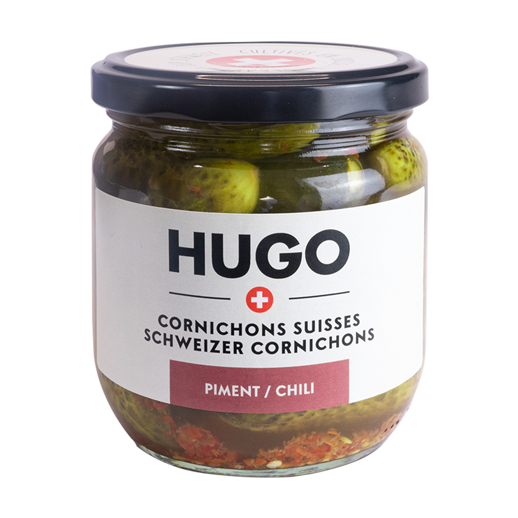 HUGO Schweizer Cornichons mit Chili -200g