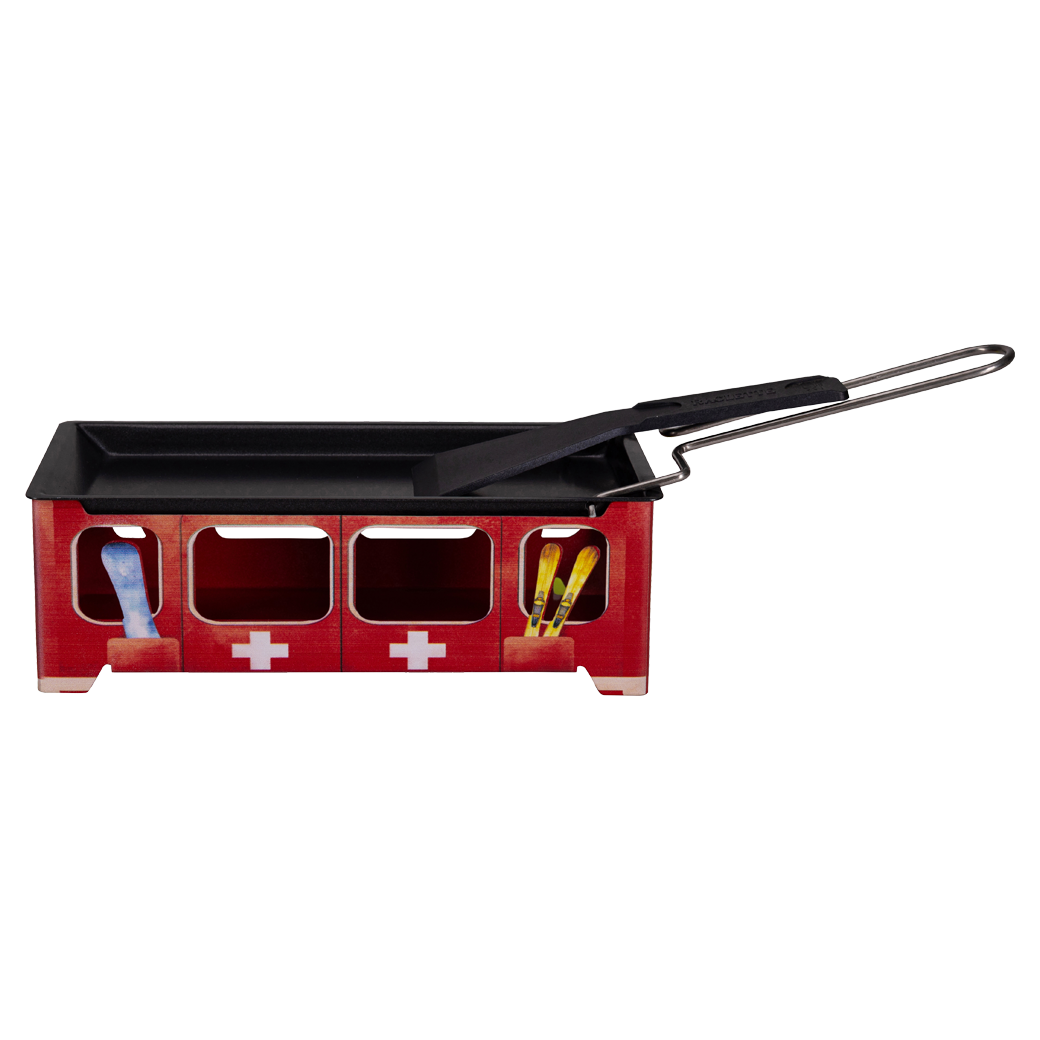 Raclette mit Rechaudkerzen, Print "Gondel"