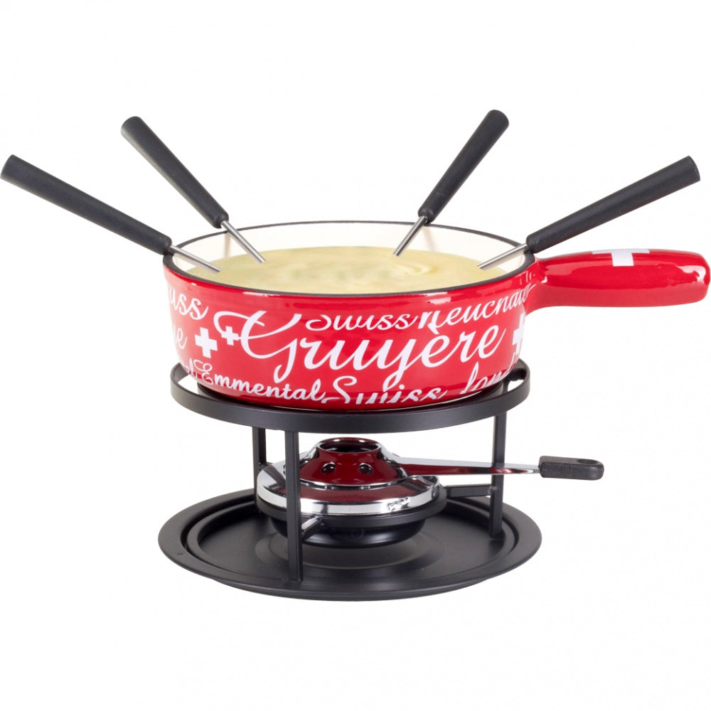 Käsefondue-Set aus Guss «Gruyère»