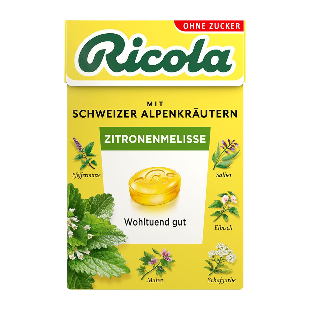 RICOLA Zitronenmelisse - ohne Zucker - Box - 50g