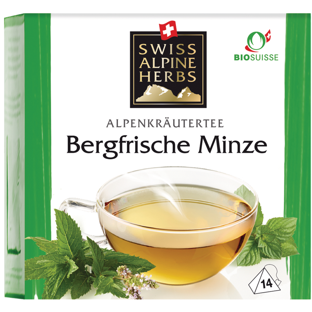 Swiss Alpine Herbs Bio Tee Bergfrische Minze 14x1g