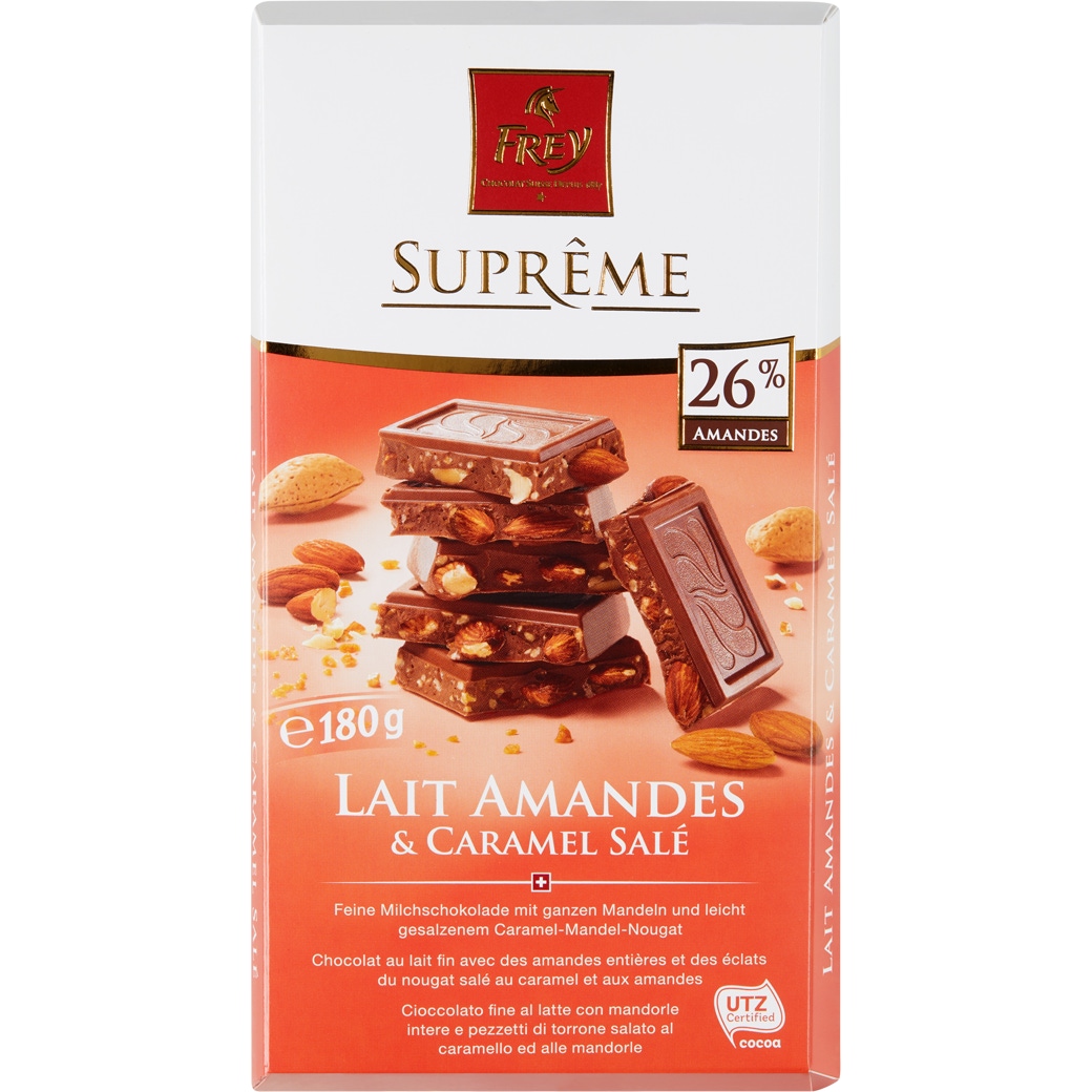 Suprême Lait «Amandes & Caramel Salé» - 180g