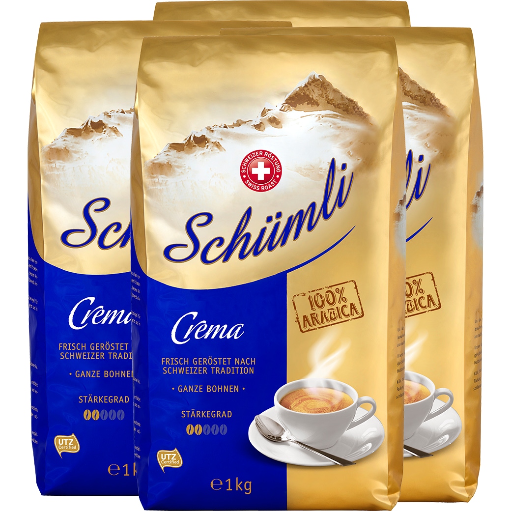 Kaffee Schümli Crema Bohnen 4x1kg