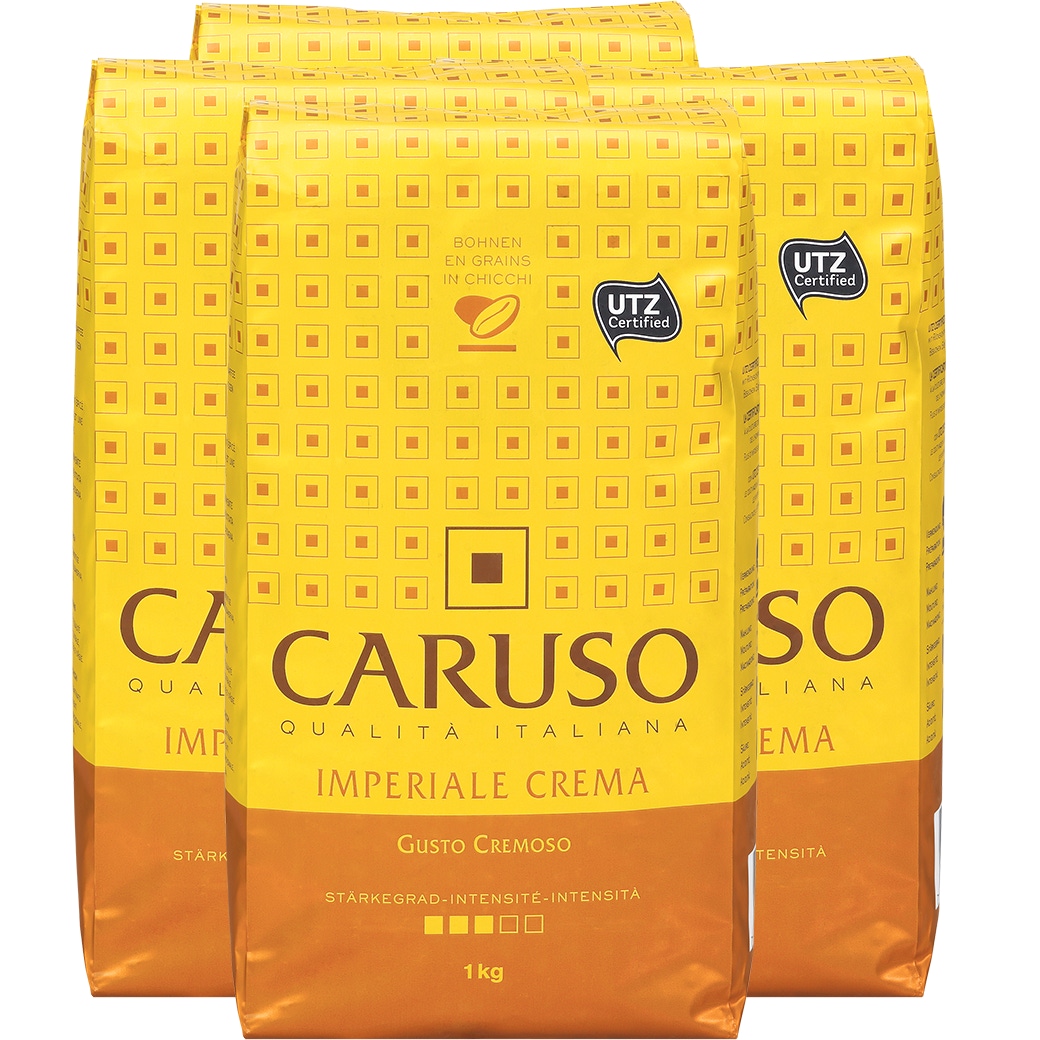 Kaffee Caruso 'Imperiale Crema' Bohnen 4x1kg